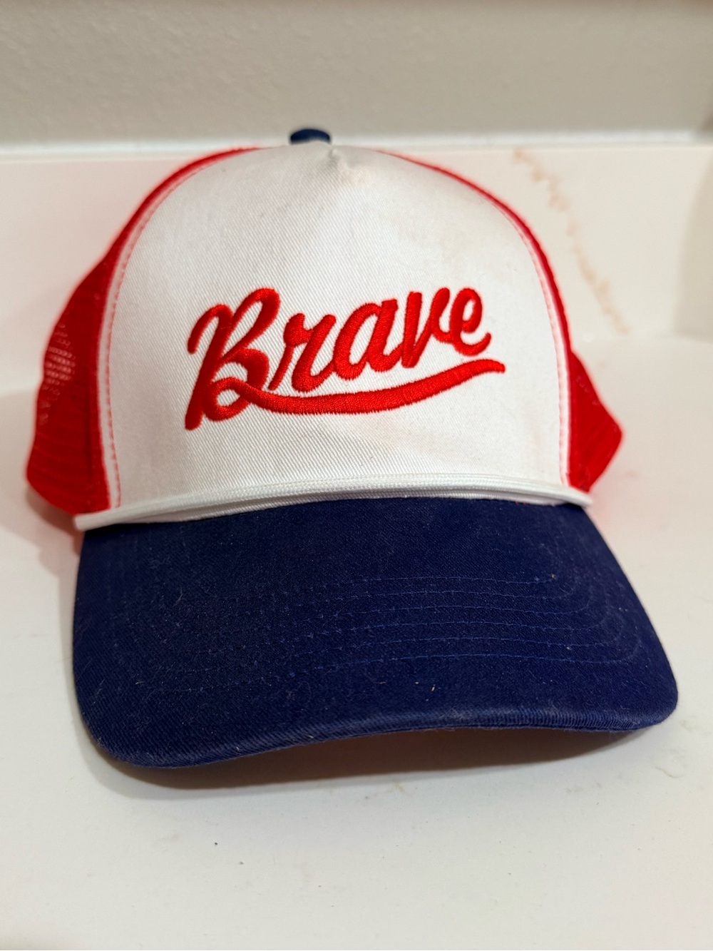 Kids 'Brave' Trucker Cap - Red White Blue